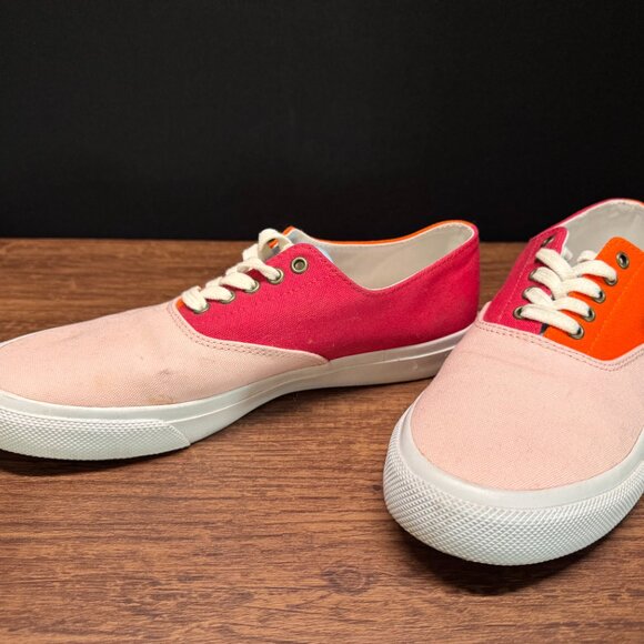 Sperry Top-Sider Men’s 8.5 Colorblock Canvas Sneakers STS22330 – Orange Peach St - Picture 3 of 5